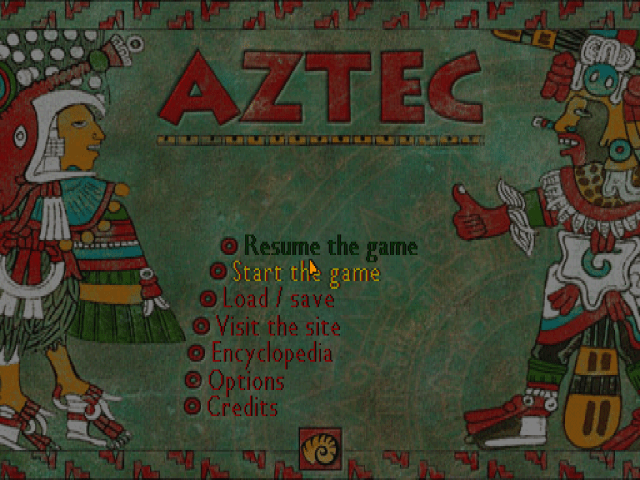 Aztec title screen for Playstation
